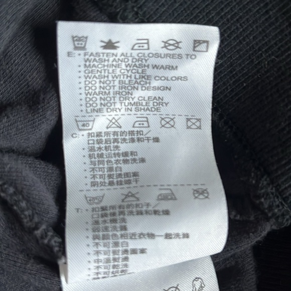 NIKE size L short sleeve black pile material zip hoodie - Picture 5 of 7